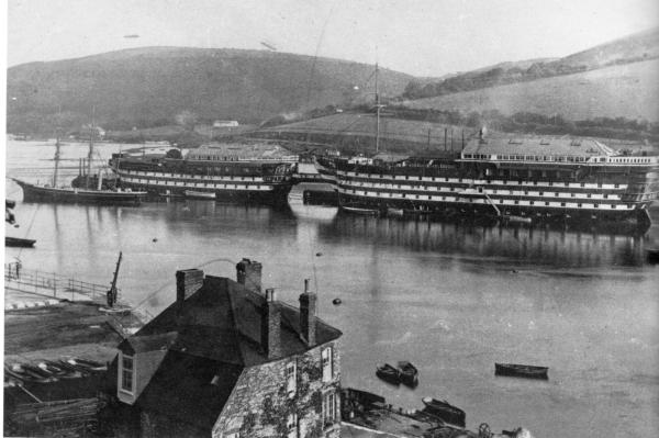 HMS HINDUSTAN-1-DARTMOUTH-HMS BRITANNIA TO RIGHT-TB